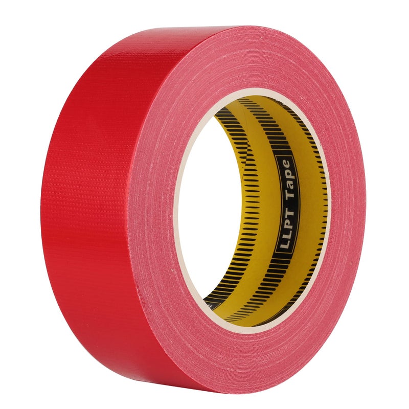 LLPT Duct Tape Premium Grade 1.6 Inches x 108 Feet x 11 Mil Easy Tear Residue Free Strong Adhesive Color Red (DT403) - Image 1